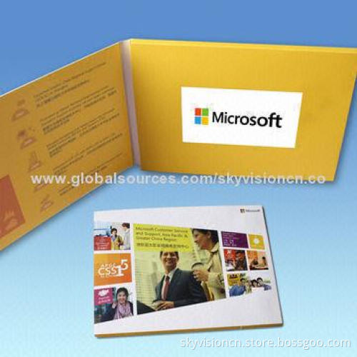 7-inch video greeting card with built-in memory and battery-operated
